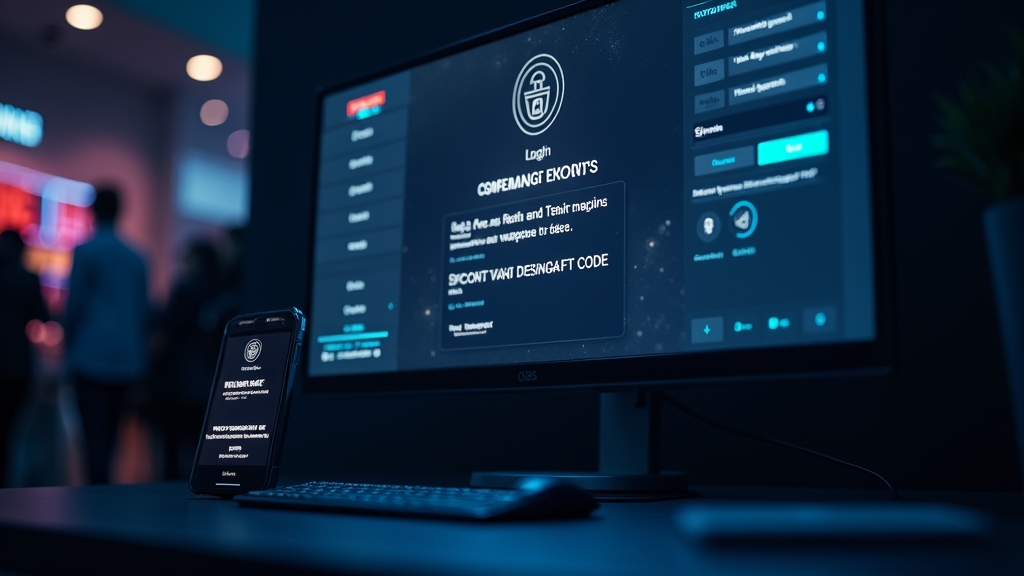 Login error screen with verification symbols in a dark casino setting